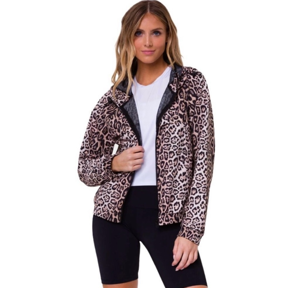 Onzie leopard print Breakaway jacket